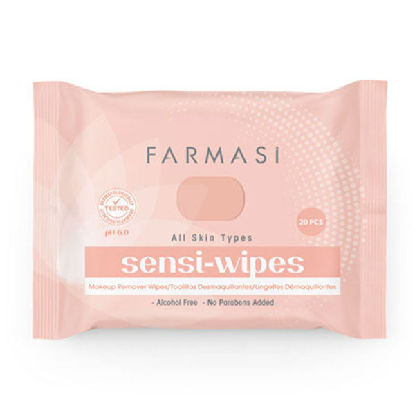 Sensi-Wipes - Makeup Remover Wipes / 20 Pcs - FARMASI