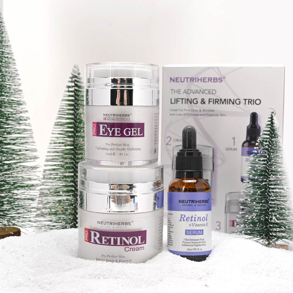 Anti-Åldrande Trio: Retinol Serum+ Retinol Eye Gel+ Retinol Cream - Neutriherbs